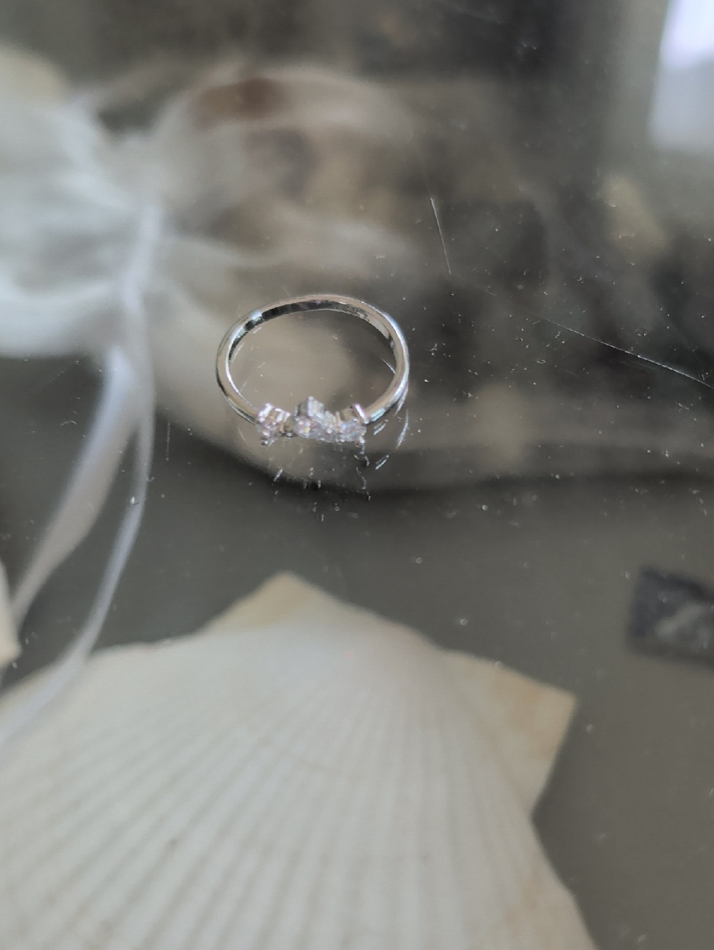 Sterling Silver Three-Stone Cubic Zirconia Ring - Silver